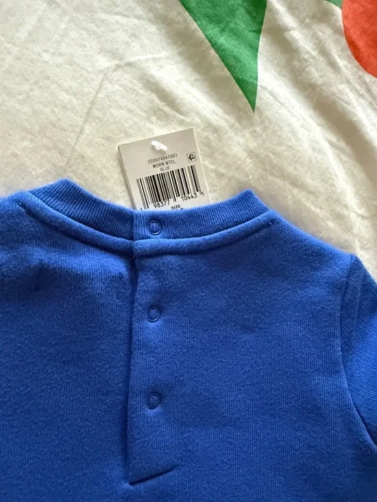 Polo by Ralph Lauren Royal Blue Baby Footie with Polo Bear Graphic - Picture 7 of 8